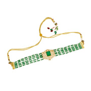 The Emerald Echo Moissanite Polki Pendant